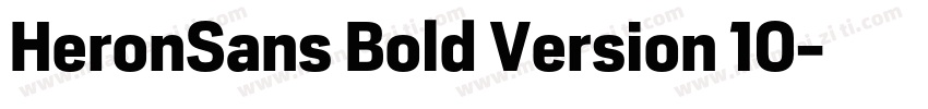 HeronSans Bold Version 10字体转换
